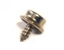 Studs, brass nickel finish 4pcs