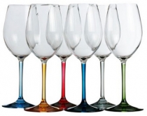 PARTY water/wine glass coloured base