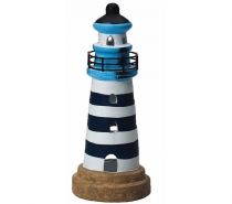 Candlestick - lighthouse 20 cm blue