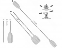 Collapsible paddle / oar 1715 ALU