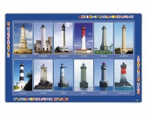 Placemat, french lighthouses