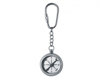 Keyring Compass nickel plated brass