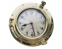 Nástěnné mosazné hodiny 28,5 cm