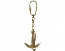 Keyring Anchor, brass/copper