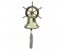 Lodní zvon s kormidlem 12 cm