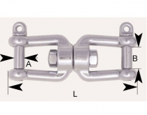 Šekel nerezový s obratlíkom - 10 mm