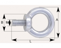 Skrutka s okom M10 x 60 mm (A4)