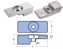 Hliníková anóda pre lodné motory Suzuki DF 90-115-140 HP