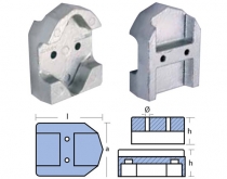 Hliníková anóda pre lodné motory Mercury F.BB, Mercruiser E.B.
