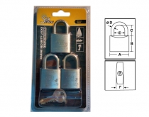 Marine Security Lock 30 mm Set x 3