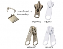 Single slider, nickle plated zinc alloy 10pcs