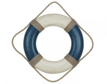 Záchranné koleso 35 cm s lankom - krémovo modré