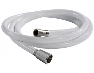 PVC shower hose white 2.5m