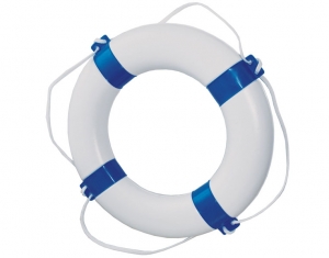 Záchranné kolo 57x34cm  bílo-modré