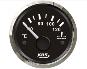 KUS Temperature Gauge 40–120 range, Black