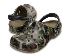 Crocs Classic Camo Clog šľapky army