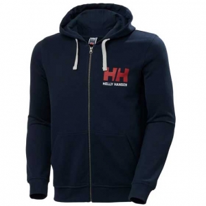 Helly Hansen Logo Full Zip Hoodie pánska mikina navy