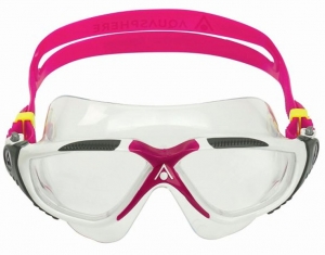 Plavecké okuliare - VISTA ružovo-biele, číre sklá